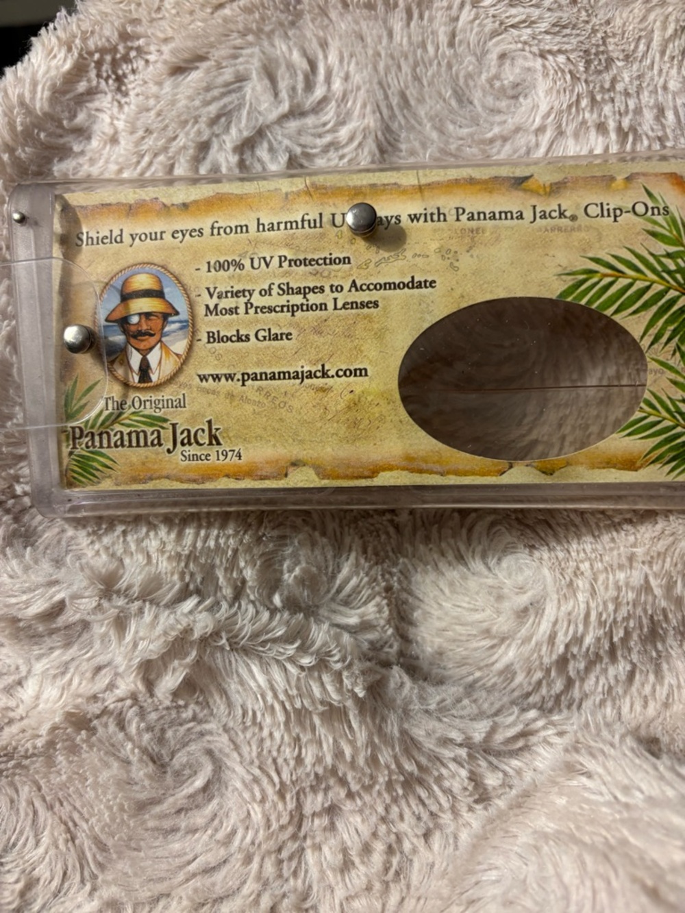 Panama Jack Clip-On Sunglass Case with Tropical Graphic